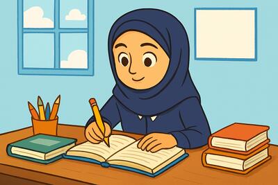 جمله‌نویسی زنده با انیمیشن در کلاس اول