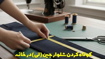 آموزش کوتاه کردن شلوار جین ( لی ) در خانه ساده و کاربردی