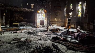 آتش زدن مسجد ابوذر تهران توسط اغتشاشگران