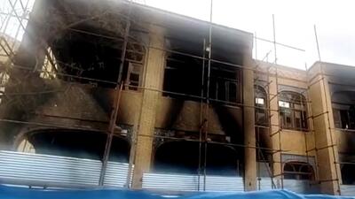 فیلم/ خسارت ۲۴۰ میلیارد تومانی به ساختمان شهرداری یزد