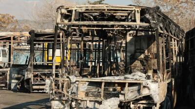 گزارش تصویری/ خسارات وارده به اتوبوس‌های پایتخت