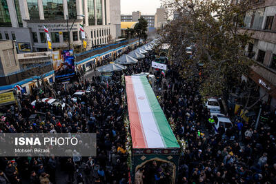 مراسم تشییع پیکر شهدای جنایات اخیر صهیونی - آمریکایی/۱