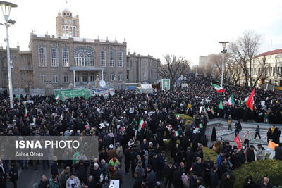 راهپیمایی محکومیت اقدامات تروریستی آمریکا و رژیم صهیونیستی علیه ملت ایران - تبریز