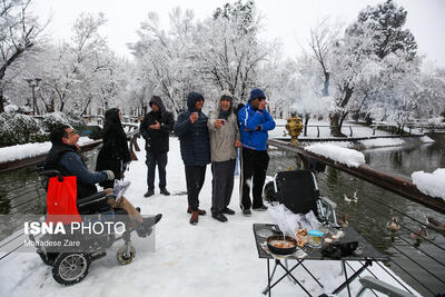 بارش اولین برف زمستانی - مشهد