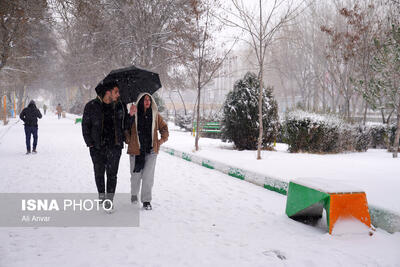 بارش برف در اردبیل